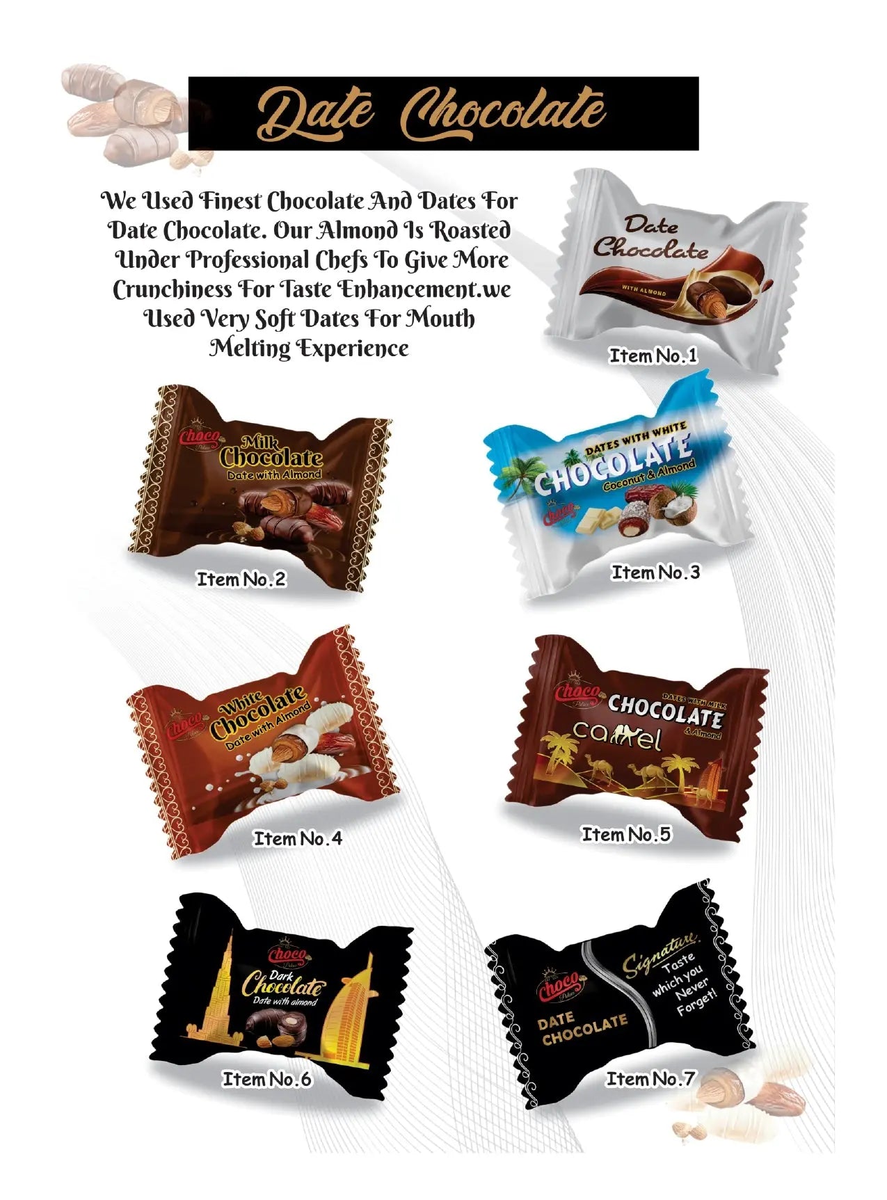 Chocopalace Date Chocolates Dubai and camel flavour (500g/1Kg combo pack) Choco Palace