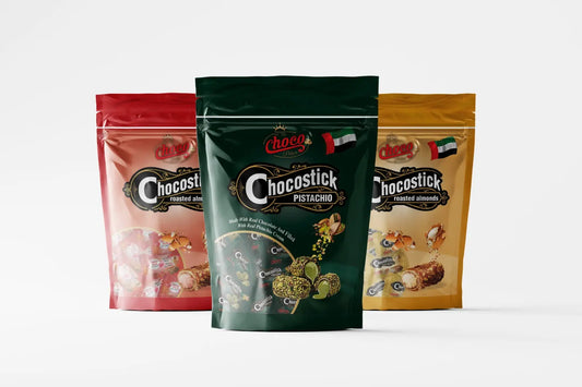Chocostick Pistachio 300 GM + Chocostick Almond 300 GM + Chocostick love 300 GM Choco Palace