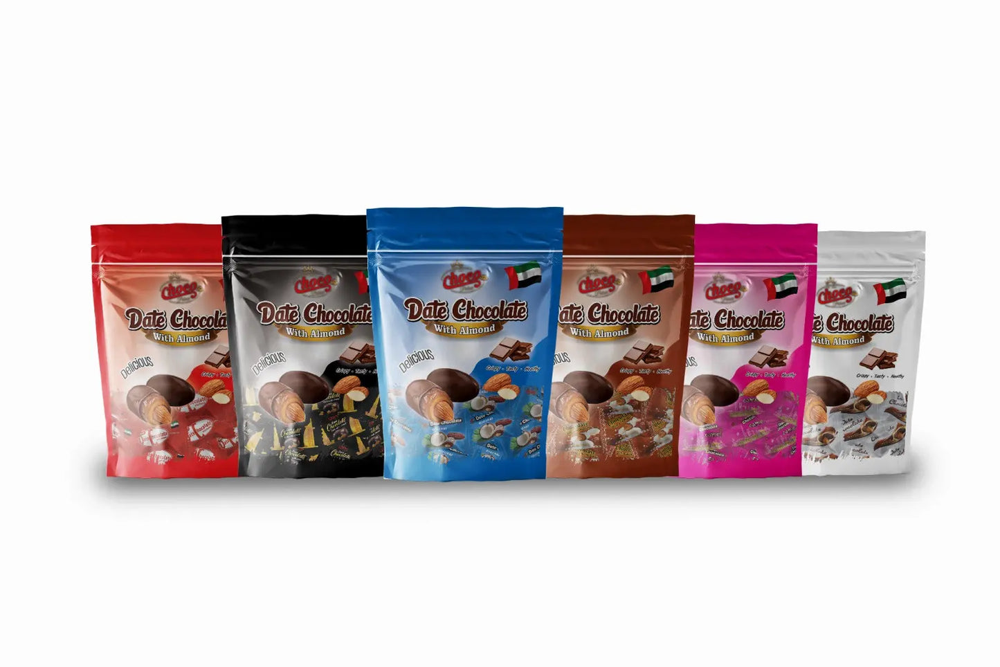 Date Chocolate - Coconut Flavour + White Chocolate + Camel Flavour + Galaxy Flavour + Dark Chocolate + KitKat Flavour 400 gm*6 Choco Palace