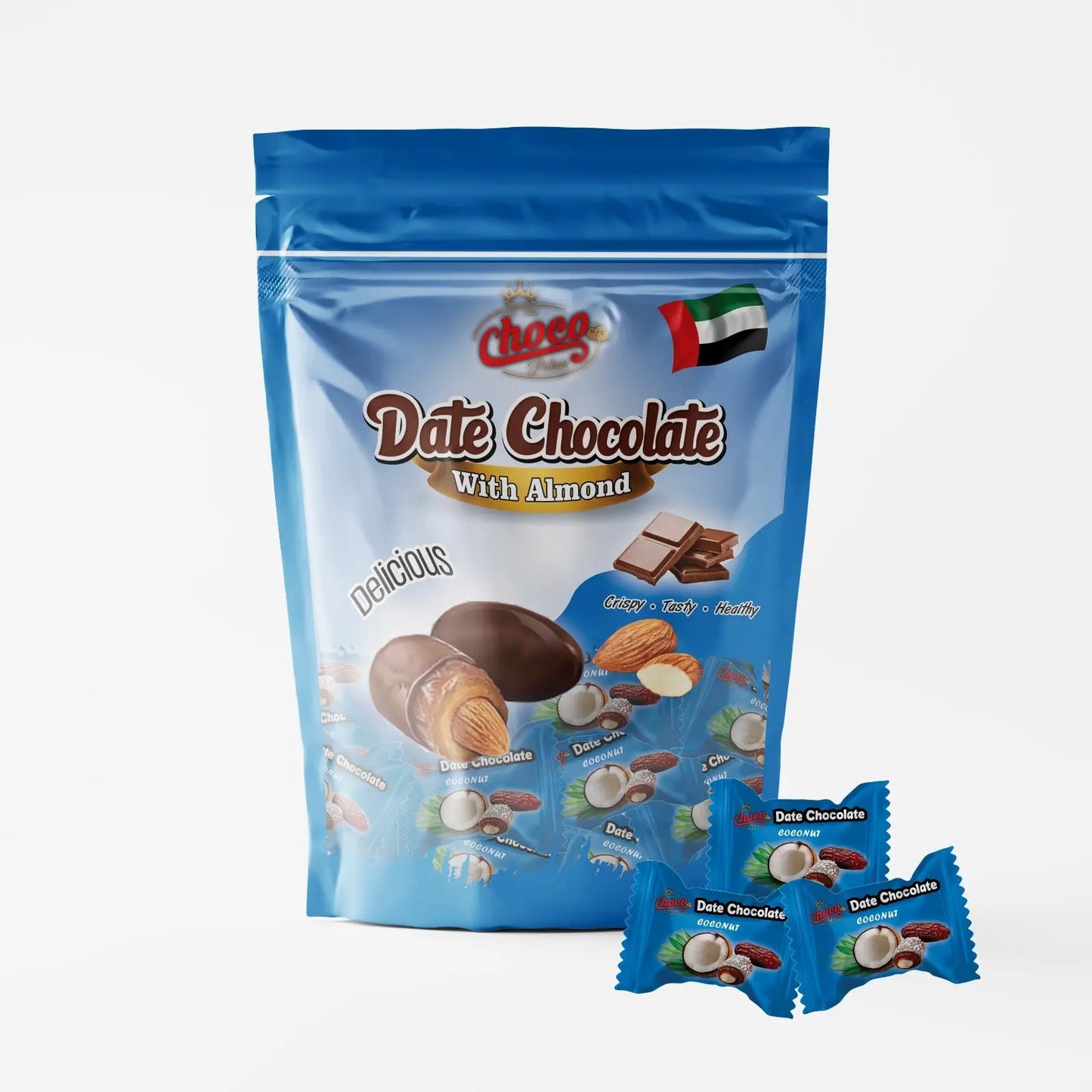Date Chocolate - Coconut flavour + White Chocolate + Camel Flavour Offer 400 gm*3 Choco Palace