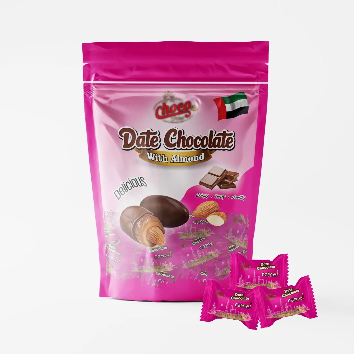 Date Chocolate - Coconut flavour + White Chocolate + Camel Flavour Offer 400 gm*3 Choco Palace