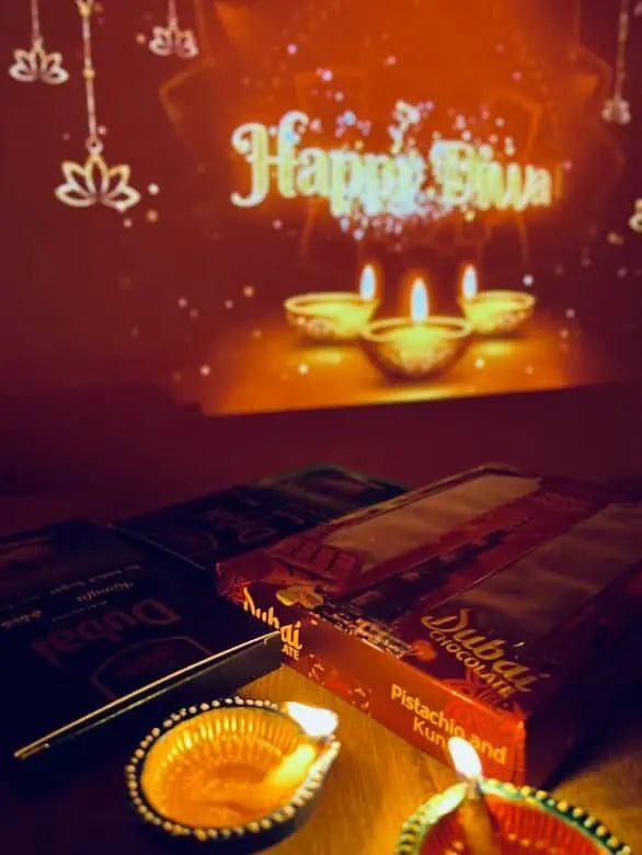 Dubai Kunafa Chocolate Diwali Box 200 GM Choco Palace