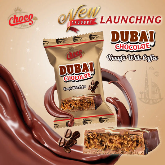 Dubai Kunafa chocolate with coffee flavor 20 GM Choco Palace