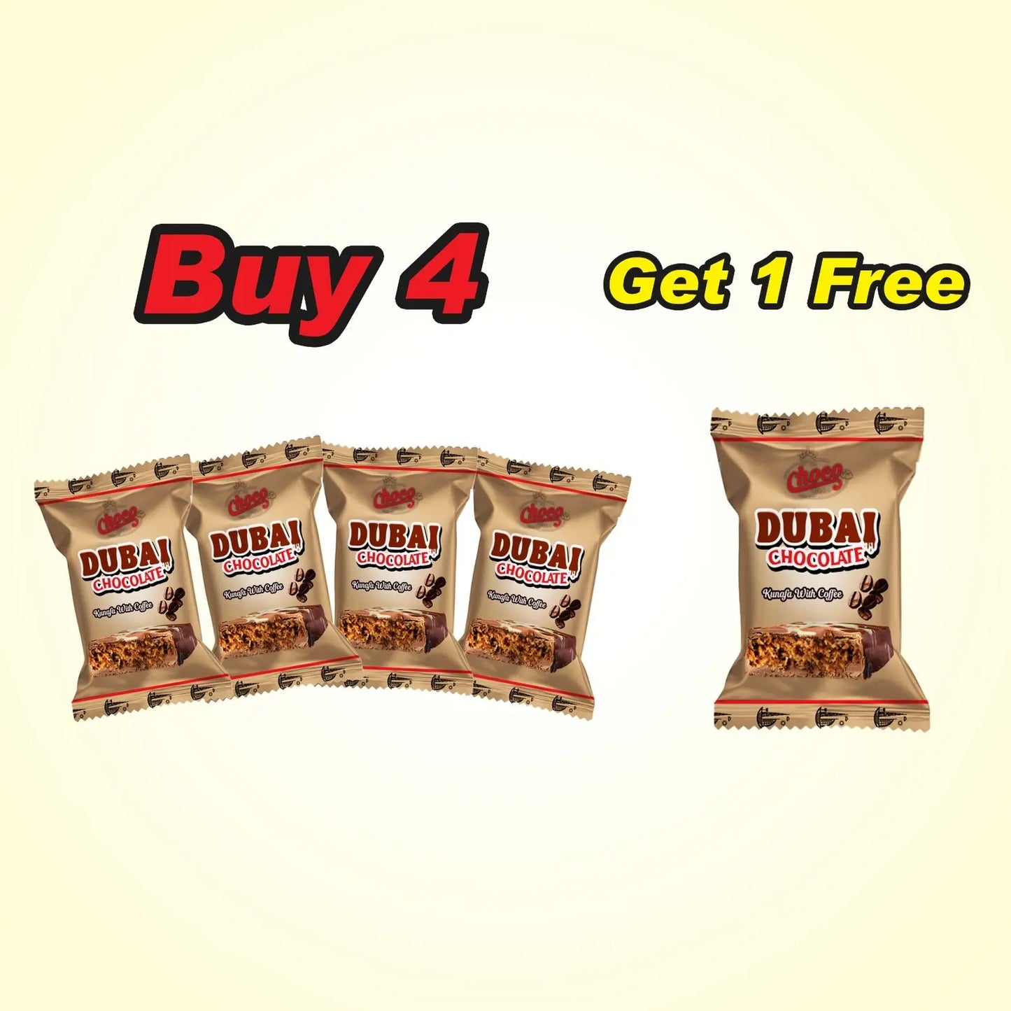 Dubai Kunafa chocolate with coffee flavor 20 GM Choco Palace