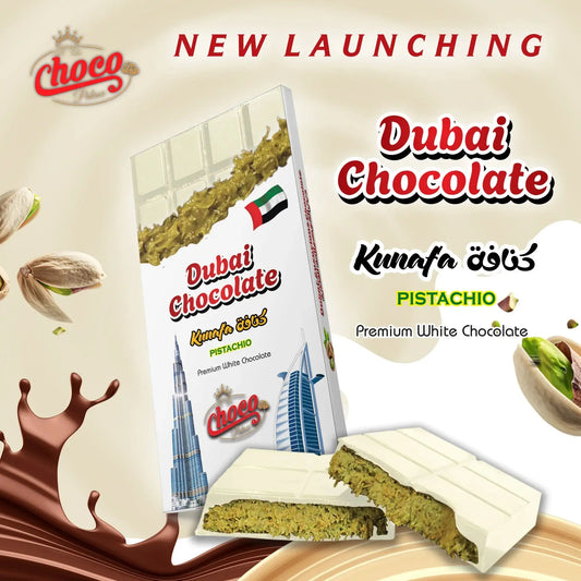 Kunafa white chocolate pistachio 200 GM Choco Palace