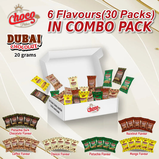 Kunafa Chocolate - 7 Flavours (35 pieces 20 gm) in one Combo pack Choco Palace