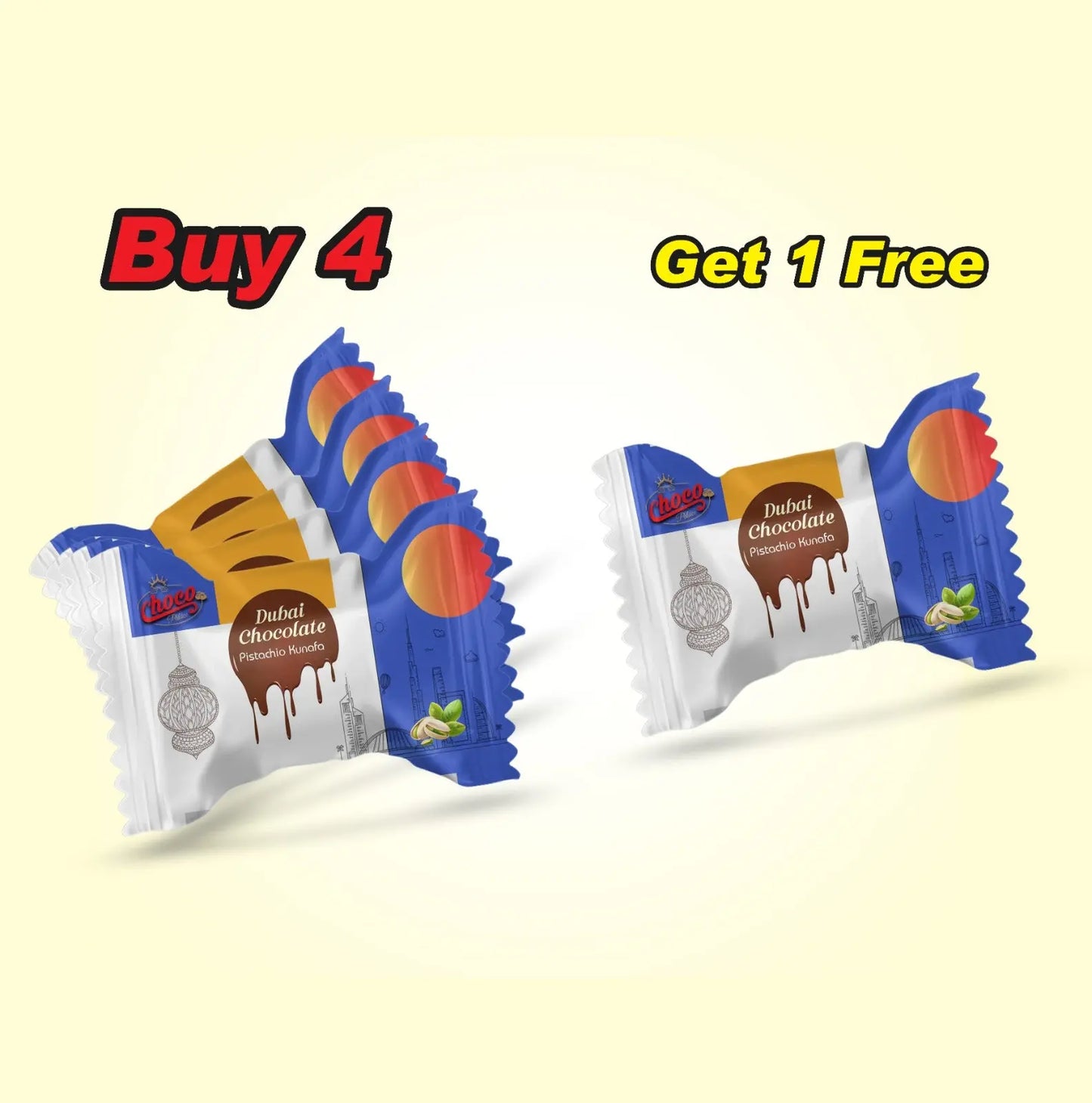 Kunafa Chocolate Pistachio - 20 gm Choco Palace