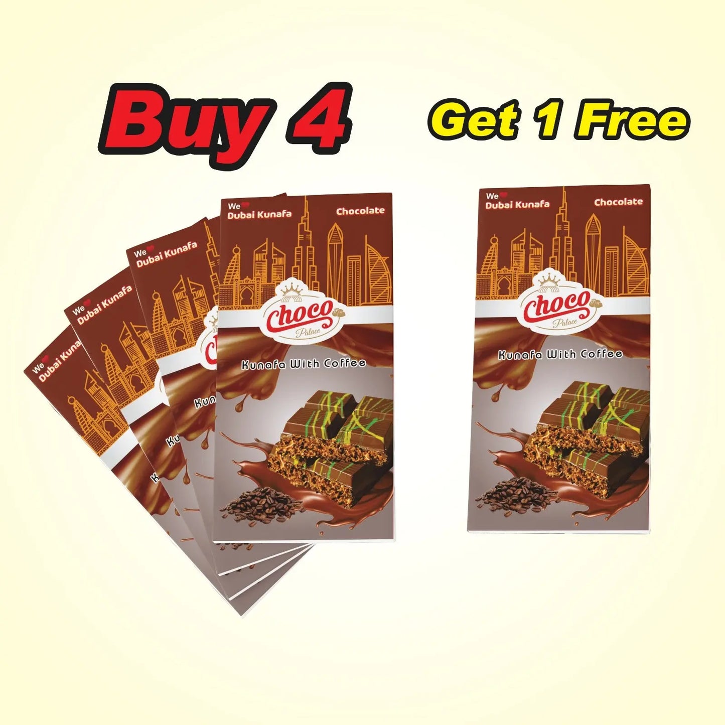 Kunafa chocolate with coffee flavor 100 GM Choco Palace