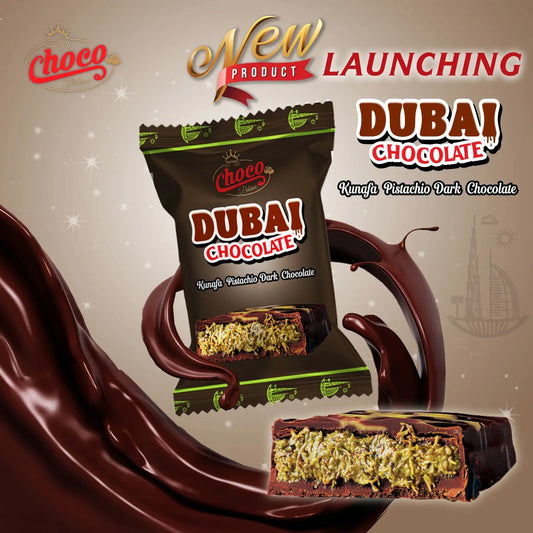 Kunafa pistachio Dark chocolate 20 GM Choco Palace