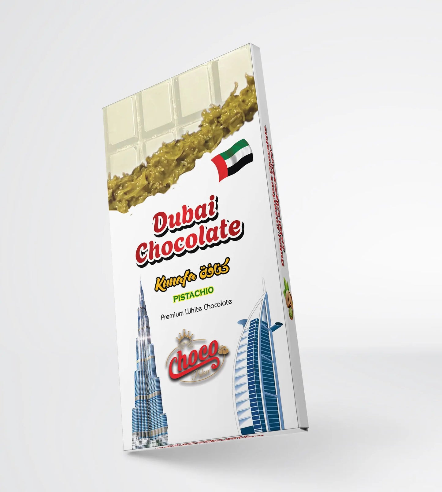 Kunafa white chocolate pistachio 200 GM Choco Palace