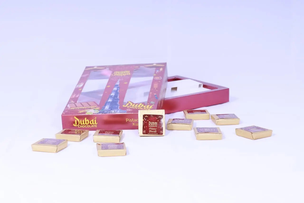 Dubai Kunafa Chocolate Diwali Box 200 GM Choco Palace